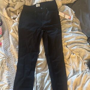 Black jeans Size 6 27 inch inseam. Great pants-too large/not long enough on me.